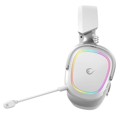3. Rampage RETSU Kopfhörer, kabellos, On-Ear, Bluetooth 2,4 GHz, RGB, Weiß