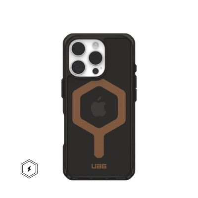 UAG Plyo Magsafe - Schutzhülle für iPhone 16 Pro, kompatibel mit MagSafe (schwarz/bronze)