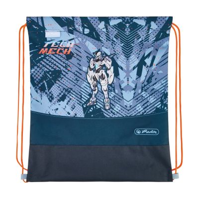 15. Herlitz UltraLight Plus TechMech Schulrucksack-Set für Jungen, Polyester, Blau, Orange