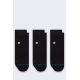 Stance Icon Quarter 3er-Pack Socken – schwarz