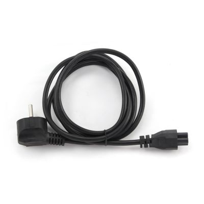 2. GEMBIRD Stromkabel für Notebook Cloverleaf C5 (3-polig) VDE 1 m, Schwarz