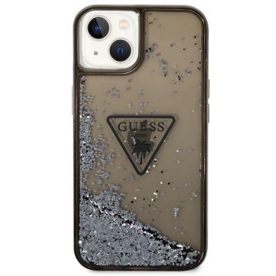 3. Guess GUHCP14SLFCTPK iPhone 14 6.1" schwarz/schwarze Hardcase Liquid Glitter Palm Collection