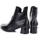 5. Gefütterte Damen-Ankle-Boots mit Blockabsatz, schwarz, Potocki SZ12868