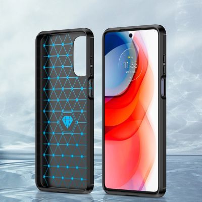 4. Carbon Case flexible Hülle für Motorola Moto G Stylus 2022 schwarz