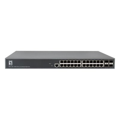 2. LevelOne GTL-2885 Managed L3 Gigabit Ethernet (10/100/1000) Netzwerk-Switch Grau