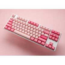 Ducky One 3 TKL Gossamer Pink Gaming-Tastatur USB US-Englisch Pink, Weiß