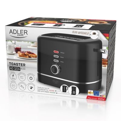 8. Toaster mit Rost ADLER AD 3224b schwarz