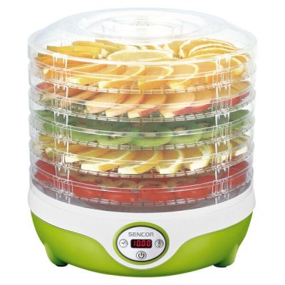 Sencor SFD 851GR Dörrgerät, hellgrün, transparent, 240 W