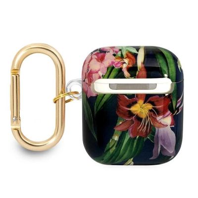 2. Guess GUA2HHFLB AirPods decken die blau/blaue Flower Strap Collection ab