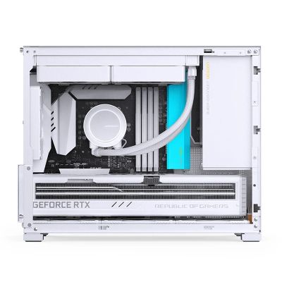 9. Jonsbo D32 PRO White PC-Gehäuse, Mini-Gehäuse, mATX, Tempered Glass – weiß