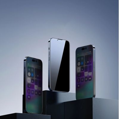 10. Baseus Privacy Tempered Glass für iPhone 14 Pro Vollbild 0,4 mm Blickschutzfilter Anti Spy + Montageset