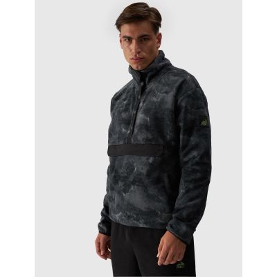 Herren-Fleecejacke mit Stehkragen, Oversize, Größe 4F 4FWAW24TFLEM299-90A
