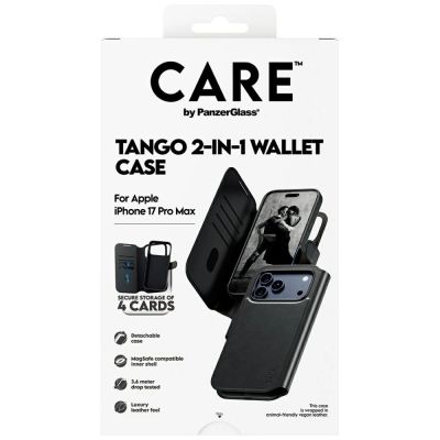 5. CARE by PanzerGlass Feature Tango 2in1 Wallet Case MagSafe für iPhone 17 Pro Max - Schwarz