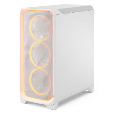 4. Fractal Design Meshify 3 Ambience Pro RGB Clear Tint White Gehäuse