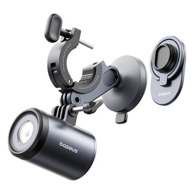 4. Baseus PrimeTrip Universal 3000mAh IP68 LED-Halterung mit 2-in-1-Lampe – Schwarz und Grau
