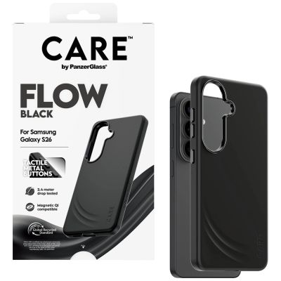 4. CARE by PanzerGlass Flow Black QI Hülle für Samsung Galaxy S26 - Schwarz