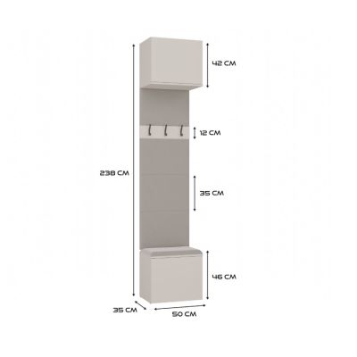 6. Kleiderschrank HAGA IV 3SZ1W Kaschmir