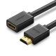 Ugreen HD107 10141 HDMI (Stecker) - HDMI (Buchse) 4K-Kabel 1 m – Schwarz