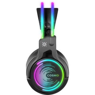 10. DEFENDER On-Ear-Kopfhörer mit Mikrofon Cosmo Pro 7.1 RGB-Hintergrundbeleuchtung 64536