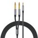 Orico AX2N Audiokabel, 3,5-mm-Klinkenstecker auf 2 x 6,5-mm-Klinkenstecker, 1 m – schwarz