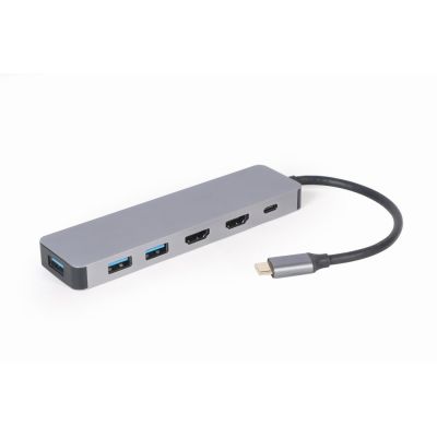 3. GEMBIRD MULTI-ADAPTER USB TYP-C 3-IN-1 SILBERNER HUB USB, HDMI, PD (100W)