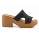 6. Crocs Brooklyn Woven Slide Heel W 209979-001 Flip-Flops