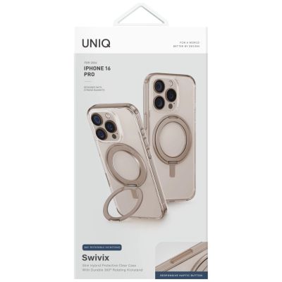 4. Uniq Swivix 360 Rotating Kickstand Case für iPhone 16 - Gold