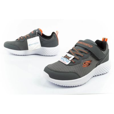 8. Skechers Bounder Kindersportschuhe mit Klettverschluss, leicht, modisch grau