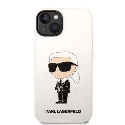 3. Karl Lagerfeld KLHCP14MSNIKBCH iPhone 14 Plus 6.7" Hardcase weiß/weiß Silikon Ikonik