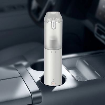 8. Baseus A3lite Akku-Autostaubsauger mit Matratzenpumpe – Weiß