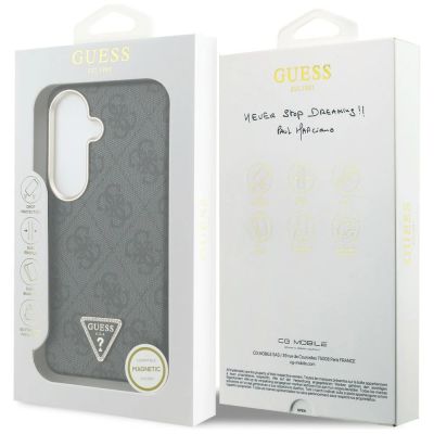 8. Guess 4G Triangle Logo MagSafe Hülle für Samsung Galaxy S26 - Schwarz