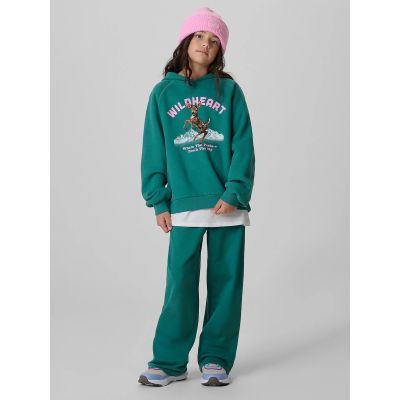 5. Lockerer Mädchen-Sweatshirt mit Kapuze 4F 4FJKAW26TSWSF3136-46S