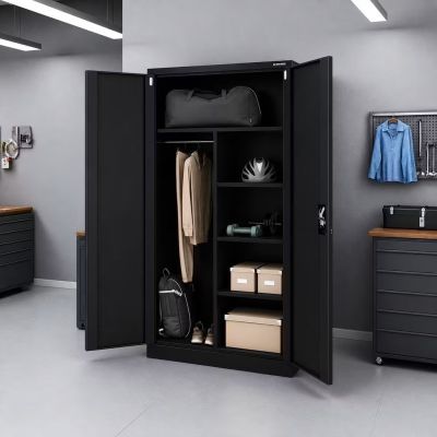 3. Iron Mate MARS Metall-Garagenschrank 185 x 90 x 45 Grau RAL9005