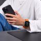 5. Tech-Protect Silikonarmband für Apple Watch 44 / 45 / 46 / 49 mm – Orange