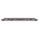 2. Hochdichtes Patchpanel 19 Zoll, 24x RJ45, LSA-Level, Cat. 6, geschirmt, 0,5 HE, schwarz, Kabelführung