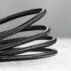 17. Baseus Cafule Cable strapazierfähiges Nylonkabel USB / Micro USB 2A 3M schwarz-rot (CAMKLF-H91)