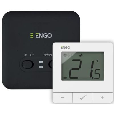 ENGO Controls E20i-W – Drahtloser, batteriebetriebener WLAN-Temperaturregler mit Internetanbindung, weiß, 868 MHz