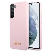Guess GUHCS22MLSLMGLA S22+ S906 lavendel/lavendel Hardcase Metall-Logo mit Silikonschriftzug