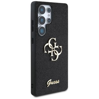 4. Guess Fixed Glitter Big 4G Metal Logo Hülle für Samsung Galaxy S25 Ultra schwarz