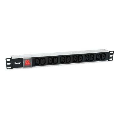 6. Equip 333318 PDU 12-fach Stromverteilereinheit 1HE Schwarz, Silber