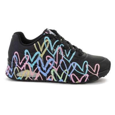 6. SKECHERS UNO-SPREAD THE LOVE SCHWARZ/LILA/TÜRKIS 155507-BPTQ