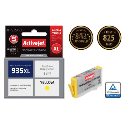 2. Activejet AH-935YRX Tinte (ersetzt HP 935XL C2P26AE; Premium; 12 ml; gelb)