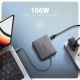 4. Axagon N HMC-5HL USB-5-Gbit/s-Hub, 2x USB-A, HDMI 4K/60 Hz, RJ-45 GLAN, PD 100 W, USB-C-Kabel, kabelgebunden, USB 3.2 Gen 1 (3.1 Gen 1) Type-C, Silber