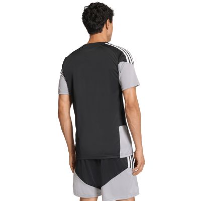 4. adidas Tiro 26 Wettkampf-Trainingsjersey für Herren, schwarz, grau und weiß, JX4254