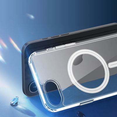 7. Dux Ducis Clin Mag Case für iPhone 16e / 17e, kompatibel mit MagSafe – Schwarz