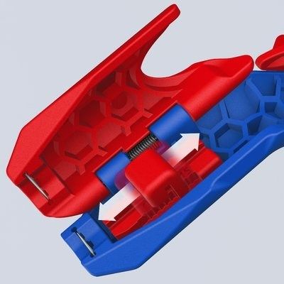 3. Knipex 16 95 03 SB Abisolierzange Blau, Rot