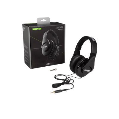 4. Shure SRH240A-BK-EFS – On-Ear-Kopfhörer für Monitoring und allgemeine Anwendungen, Heimstudio