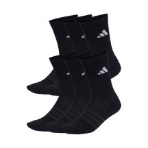 Adidas gepolsterte Crew-Socken, 6 Paar, Schwarz, KE5499