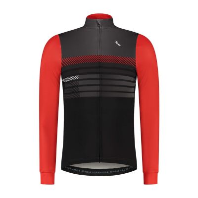Rogelli STRYDE Langarmshirt, schwarz und rot, XL
