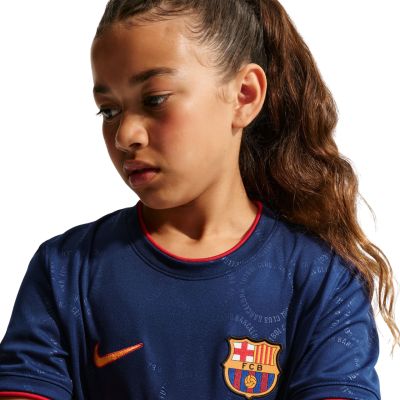 3. Nike FC Barcelona Auswärtstrikot für Kinder, Marineblau II6713 498